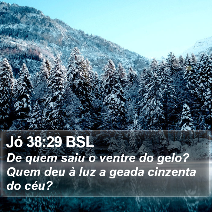 Jó 38:29 BSL Bible Study