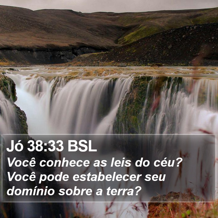 Jó 38:33 BSL Bible Study