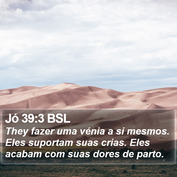 Jó 39:3 BSL Bible Study