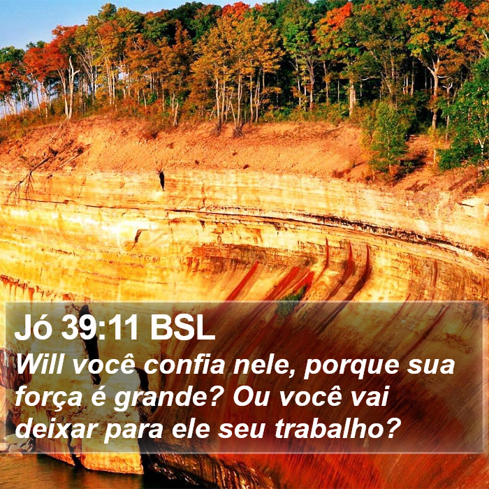 Jó 39:11 BSL Bible Study