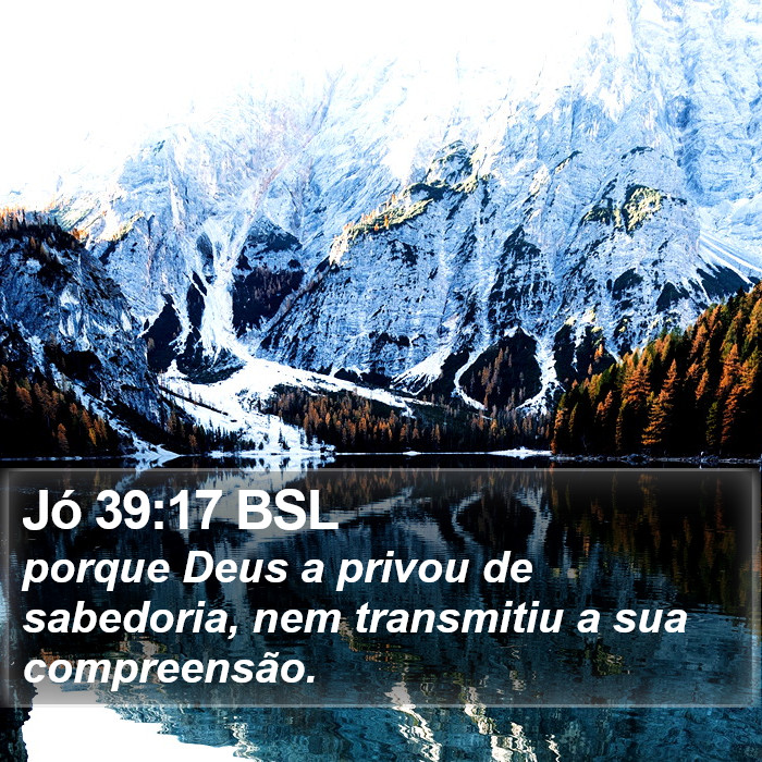 Jó 39:17 BSL Bible Study