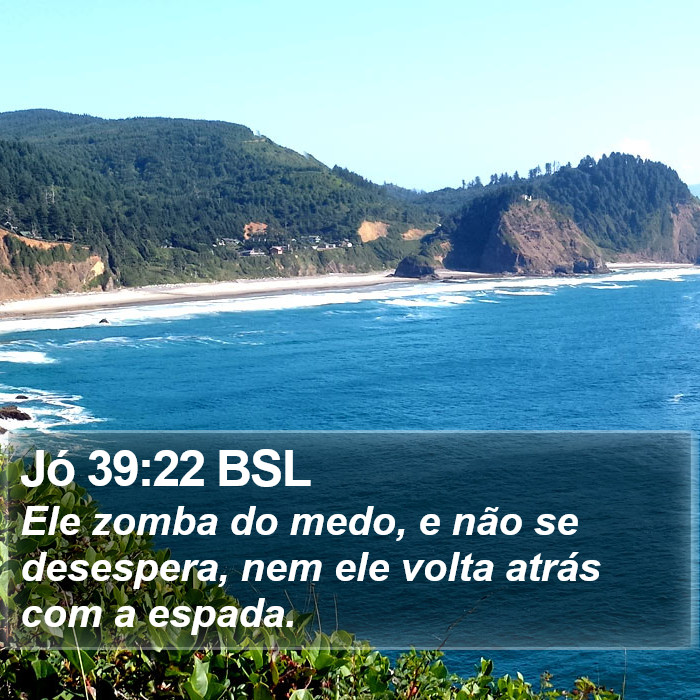 Jó 39:22 BSL Bible Study