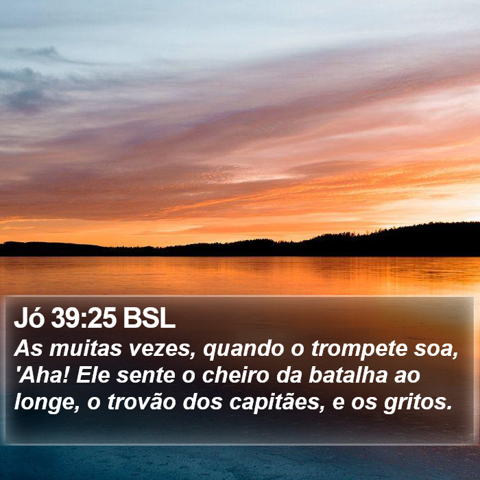 Jó 39:25 BSL Bible Study