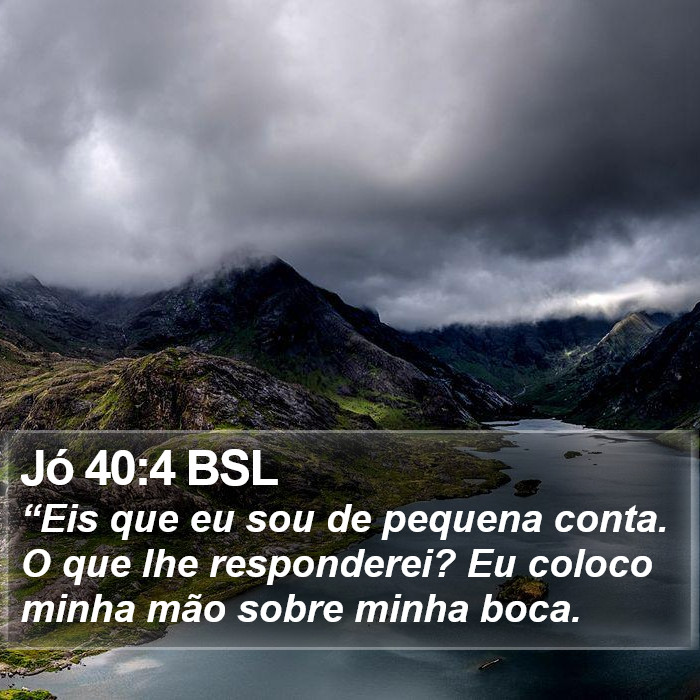 Jó 40:4 BSL Bible Study