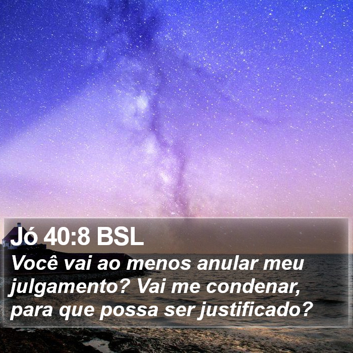 Jó 40:8 BSL Bible Study