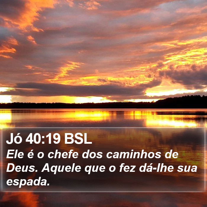 Jó 40:19 BSL Bible Study