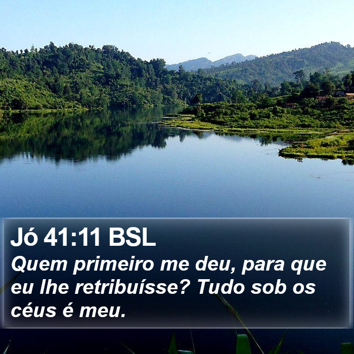 Jó 41:11 BSL Bible Study