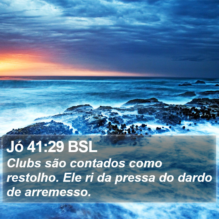 Jó 41:29 BSL Bible Study