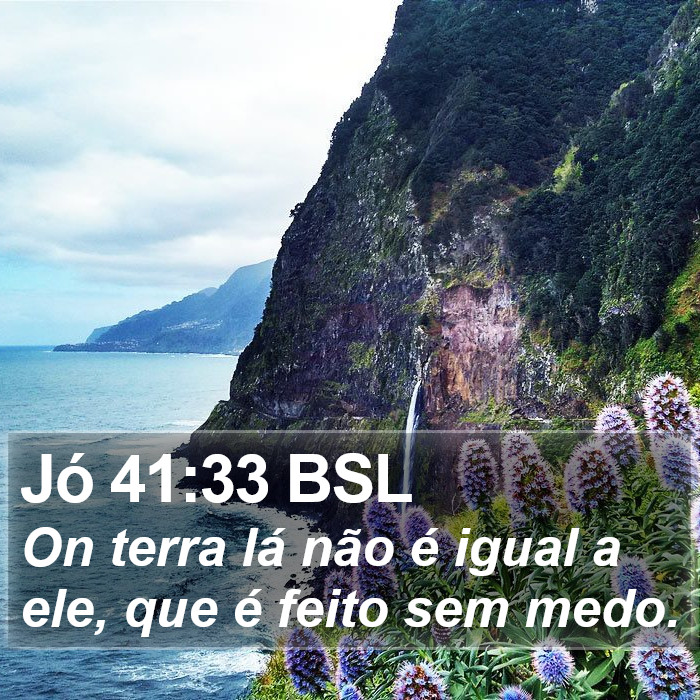 Jó 41:33 BSL Bible Study