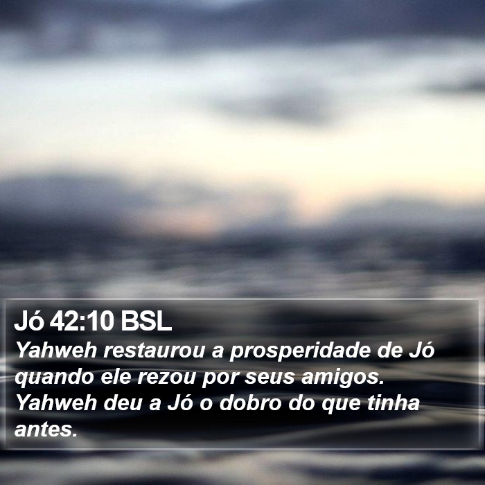 Jó 42:10 BSL Bible Study