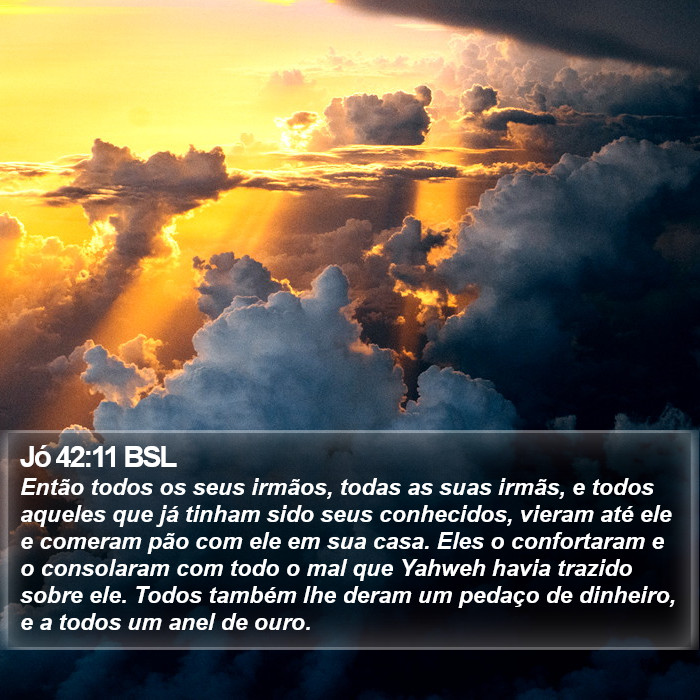 Jó 42:11 BSL Bible Study