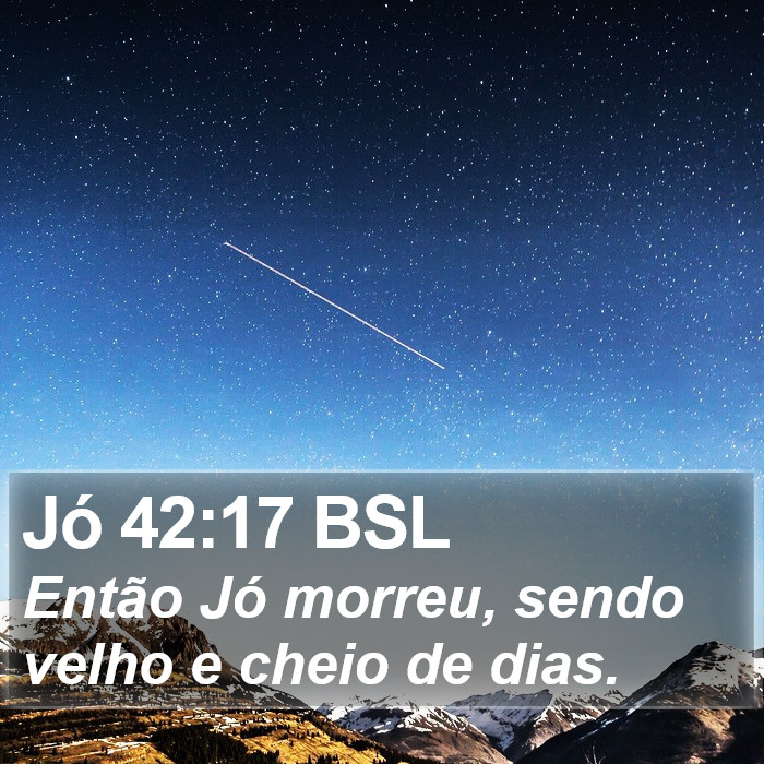 Jó 42:17 BSL Bible Study