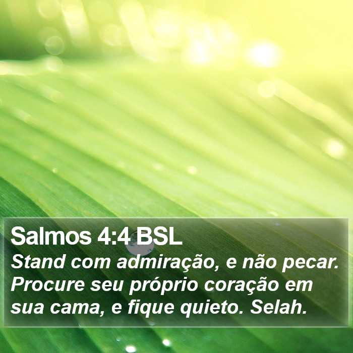 Salmos 4:4 BSL Bible Study