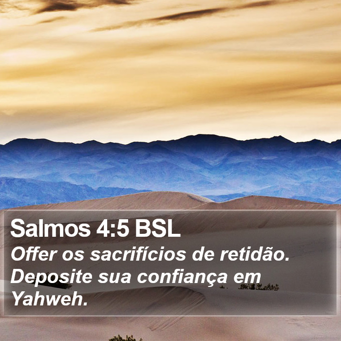 Salmos 4:5 BSL Bible Study