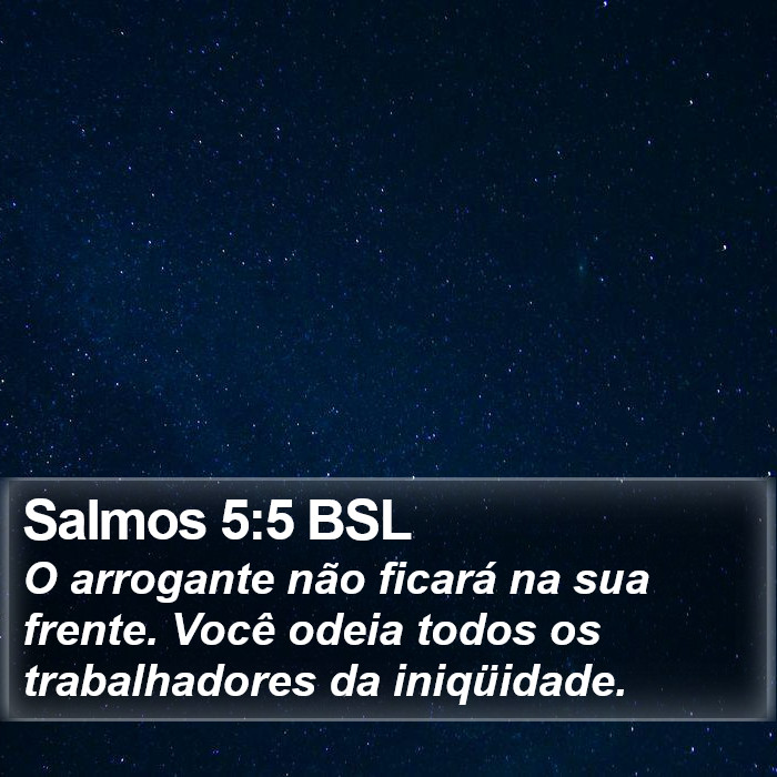 Salmos 5:5 BSL Bible Study