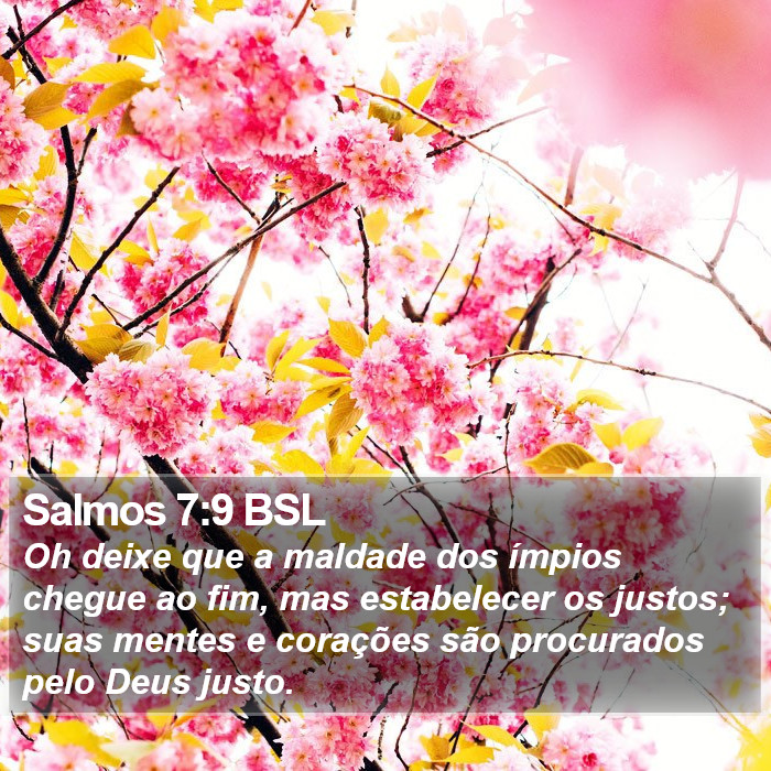 Salmos 7:9 BSL Bible Study