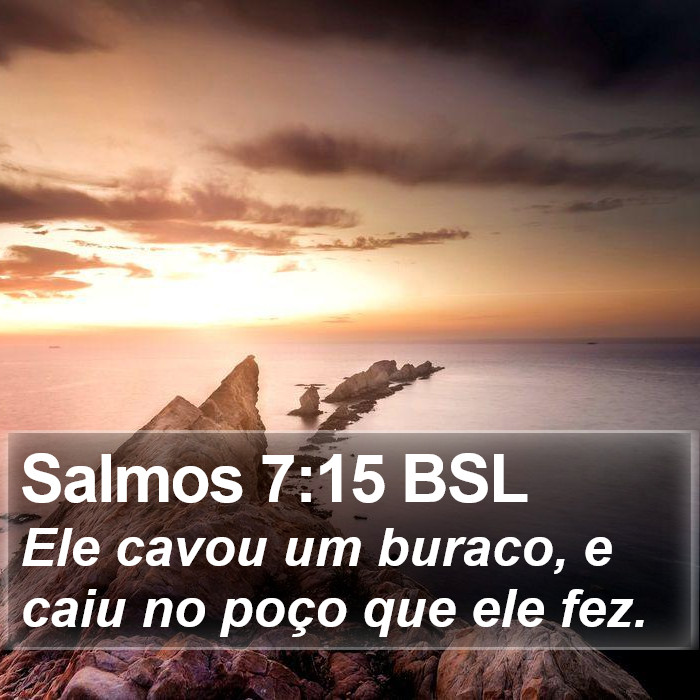 Salmos 7:15 BSL Bible Study
