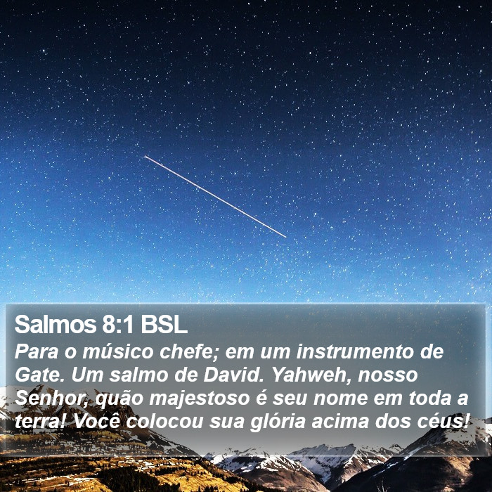 Salmos 8:1 BSL Bible Study