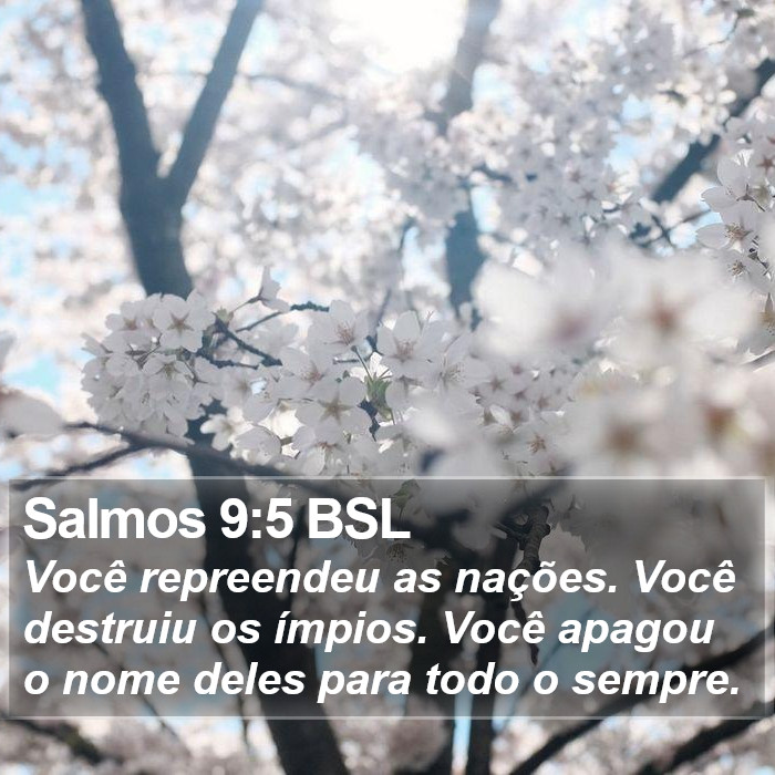 Salmos 9:5 BSL Bible Study