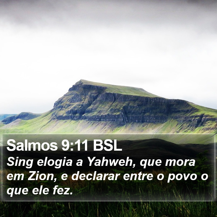 Salmos 9:11 BSL Bible Study