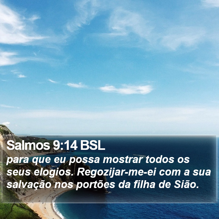 Salmos 9:14 BSL Bible Study