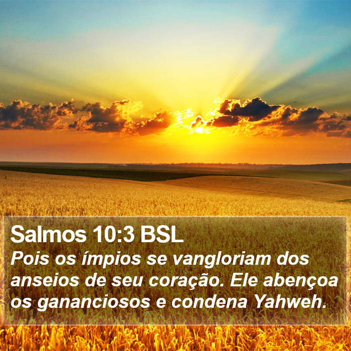 Salmos 10:3 BSL Bible Study