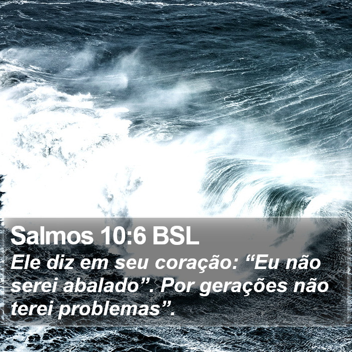 Salmos 10:6 BSL Bible Study