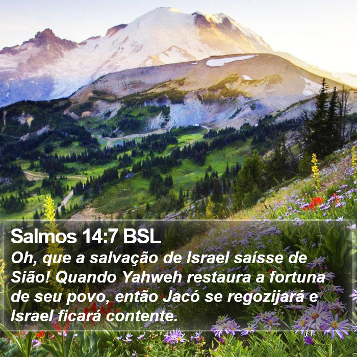 Salmos 14:7 BSL Bible Study