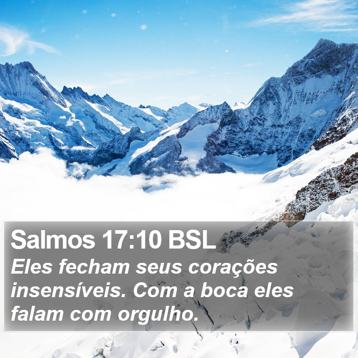 Salmos 17:10 BSL Bible Study