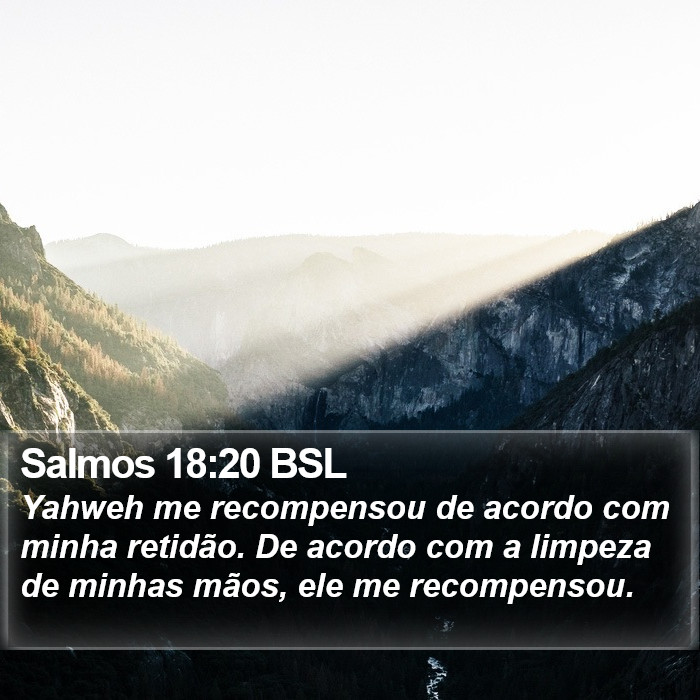 Salmos 18:20 BSL Bible Study