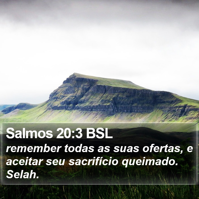 Salmos 20:3 BSL Bible Study