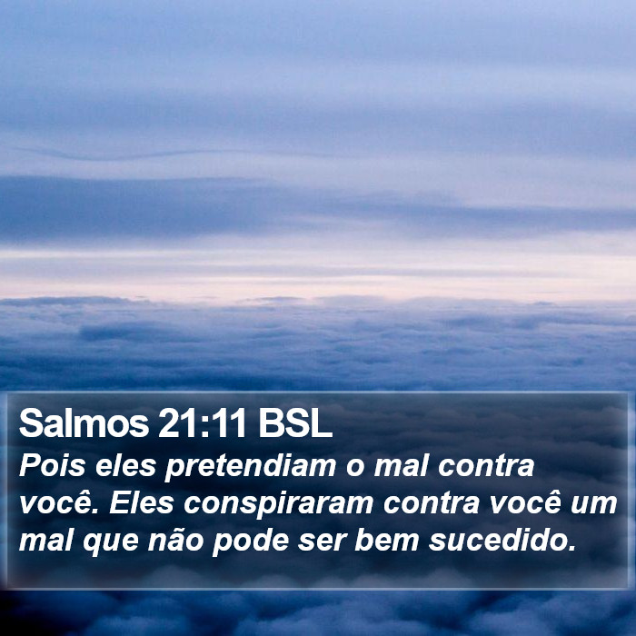 Salmos 21:11 BSL Bible Study