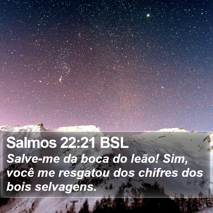 Salmos 22:21 BSL Bible Study