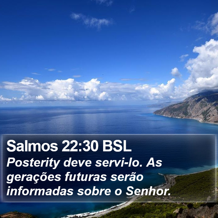 Salmos 22:30 BSL Bible Study