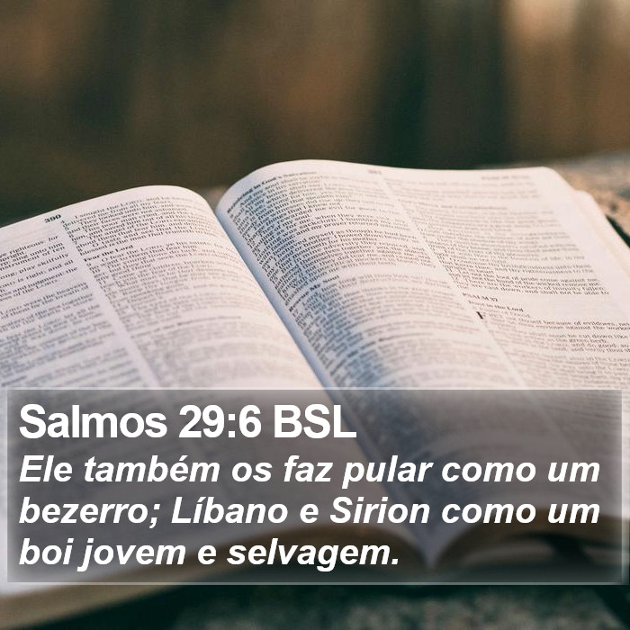 Salmos 29:6 BSL Bible Study