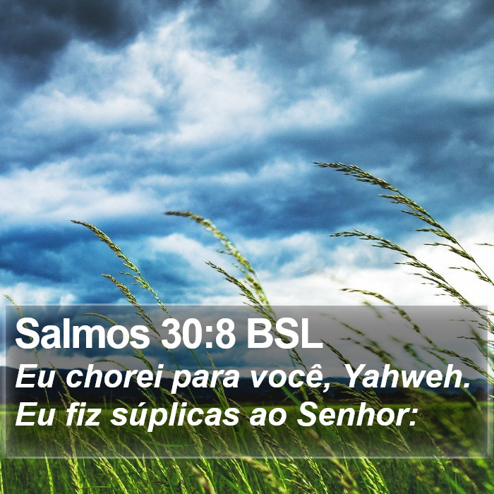 Salmos 30:8 BSL Bible Study