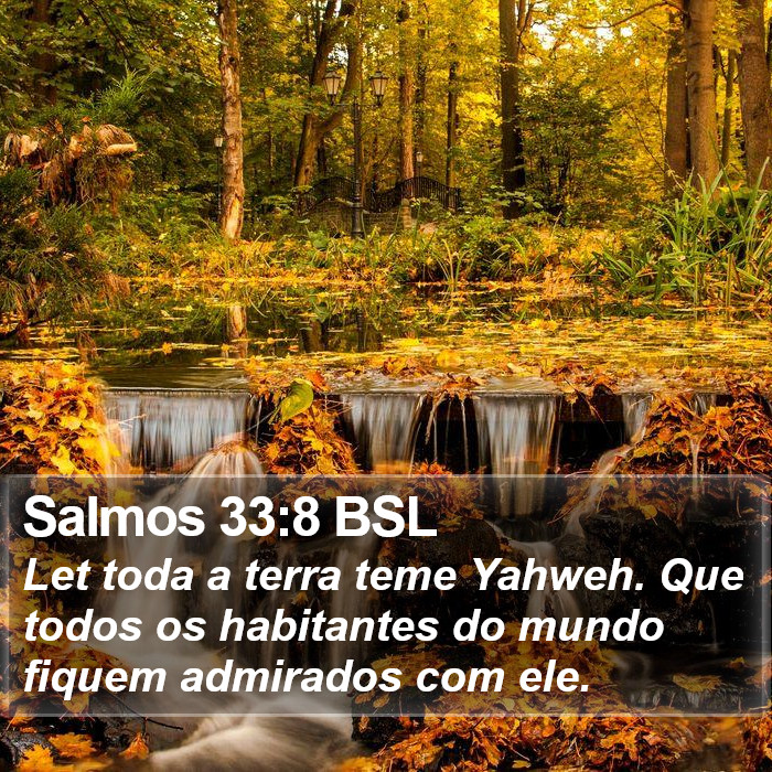 Salmos 33:8 BSL Bible Study