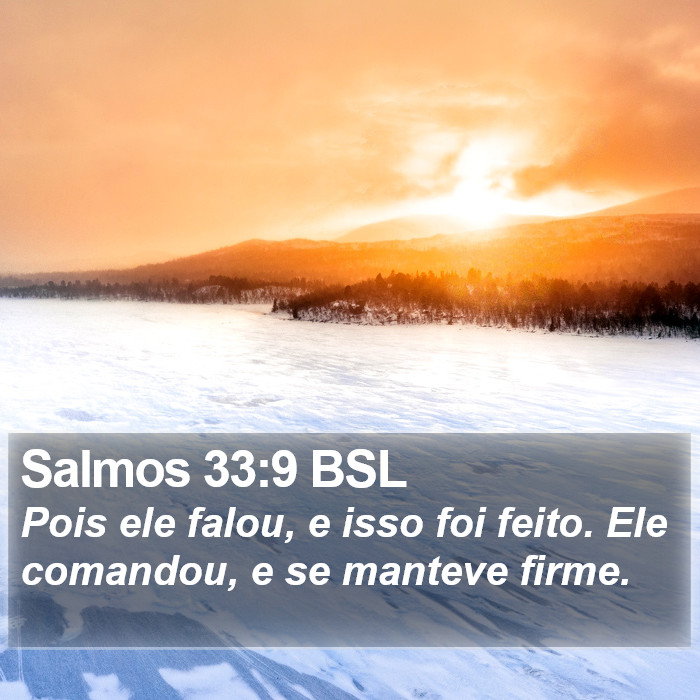 Salmos 33:9 BSL Bible Study