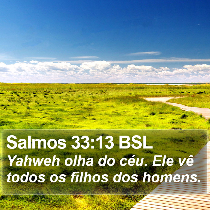 Salmos 33:13 BSL Bible Study