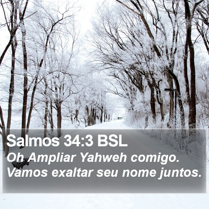 Salmos 34:3 BSL Bible Study