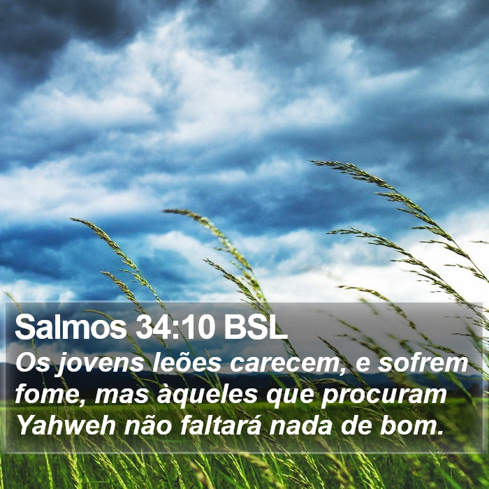 Salmos 34:10 BSL Bible Study