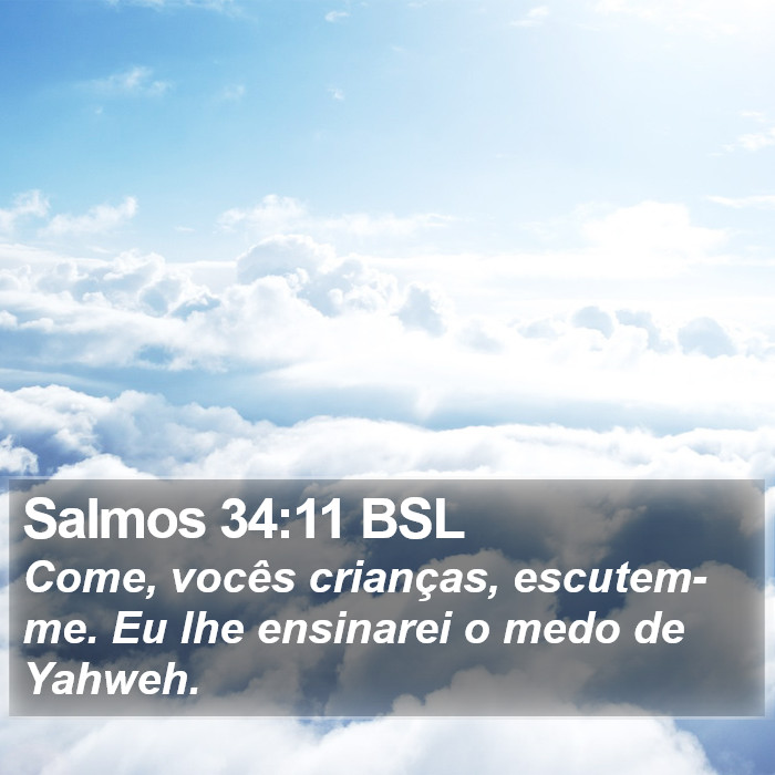 Salmos 34:11 BSL Bible Study