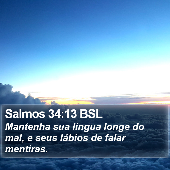 Salmos 34:13 BSL Bible Study