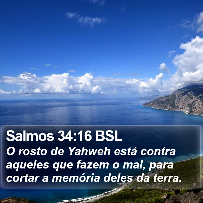 Salmos 34:16 BSL Bible Study