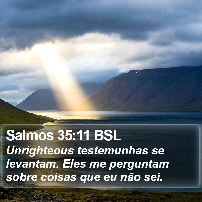 Salmos 35:11 BSL Bible Study