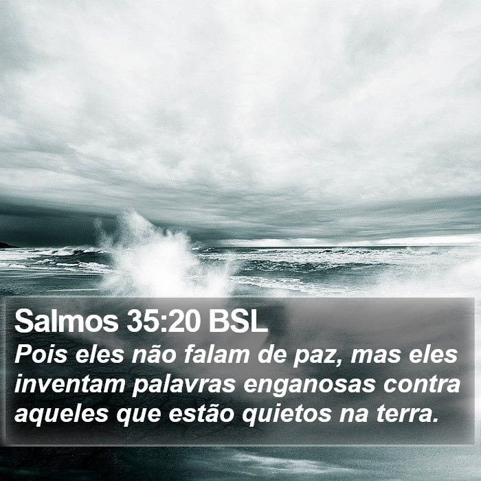 Salmos 35:20 BSL Bible Study