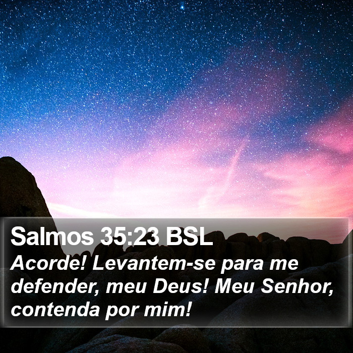 Salmos 35:23 BSL Bible Study