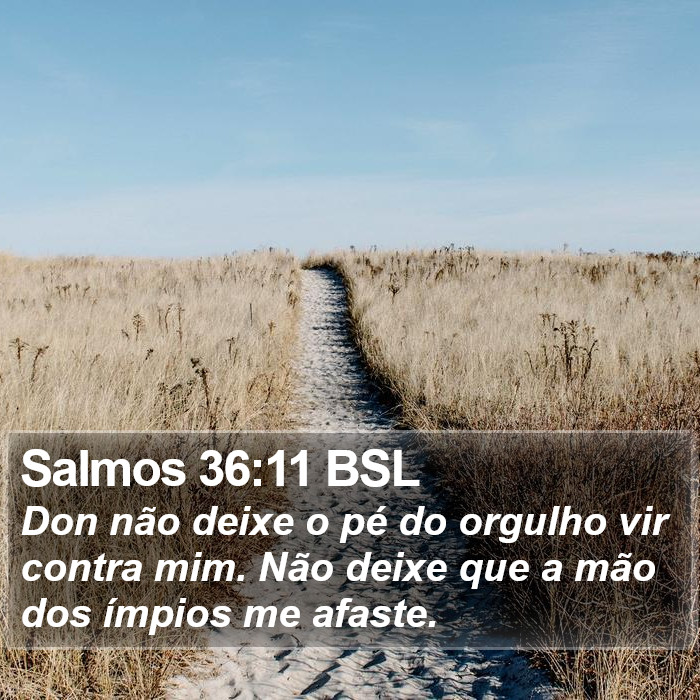 Salmos 36:11 BSL Bible Study