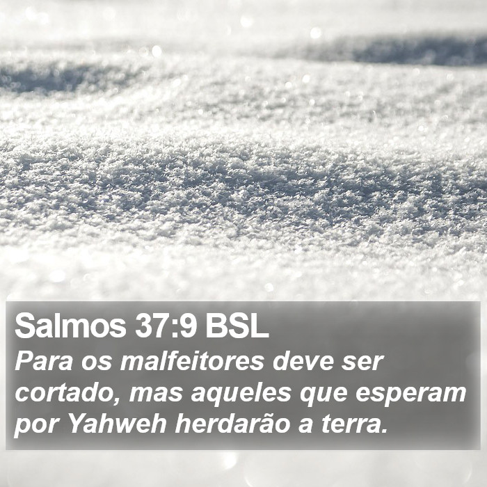 Salmos 37:9 BSL Bible Study