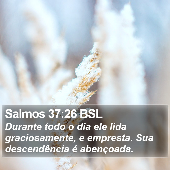 Salmos 37:26 BSL Bible Study